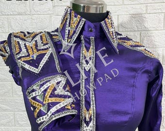 Western Show Shirt: Handmade Horsemanship Shirt with Preciosa Crystals