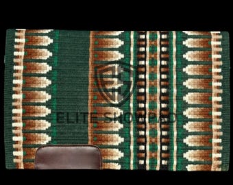 First ply green forest texture Elite show pad western blanket