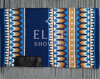Elite Western Show Pad - Dark Blue, Oversize Saddle Blanket