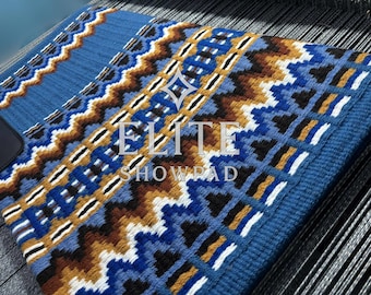 Elite Blue Western Show Blanket, Custom Saddle Pad