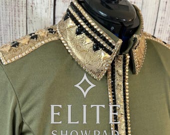 Handmade Western Show Shirt with Preciosa Crystals