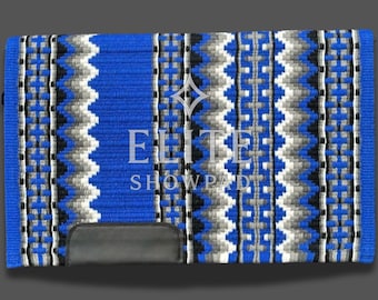 Royal Blue Western Show Blanket, Elite Oversized Saddle Pad