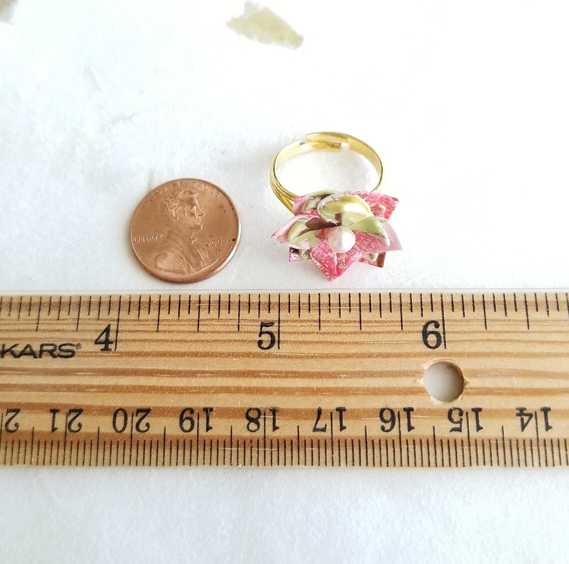 Japanese Origami Jewelry Origami Flower Ring Adjustable Etsy