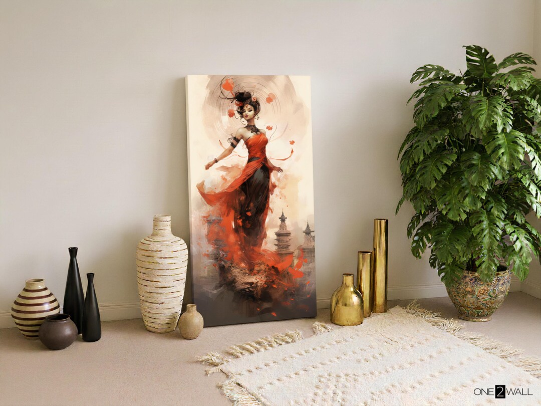 Asian Woman Portrait Wall Art – “sukanya” by One2wall | Asian Culture ...