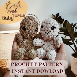 Schema all&#39;uncinetto per tartaruga - Amigurumi PDF, grazioso peluche fatto a mano, schema all&#39;uncinetto per tartaruga, giocattolo di peluche a forma di tartaruga