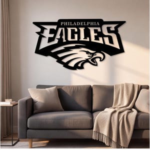 Philadelphia Eagles Metal Wall Art, Man Cave Decor for Diehard Philly Sports Fan,NFL Football Fan Sign, Eagles Themed Decor