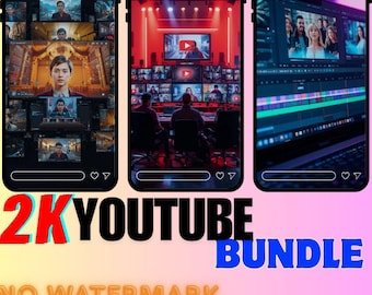 2000+ YouTube Creator Mega Bundle | Thumbnails, Templates, Intros, Tags & Viral Content Tools Pack
