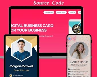 Elegant Digital Visiting Card Script | Printable Template (psd, png, jpg, pdf)