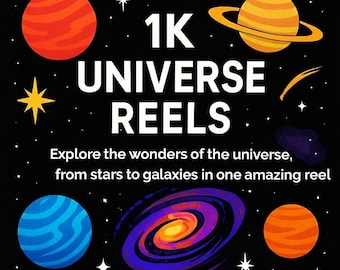 1000+ Universe Reels Bundle – Space, Galaxy, Planet Videos (Digital Download)