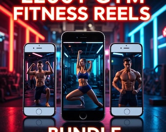 Pacchetto di oltre 2200 video di fitness: video di allenamento virali per la crescita sui social media (download digitale)