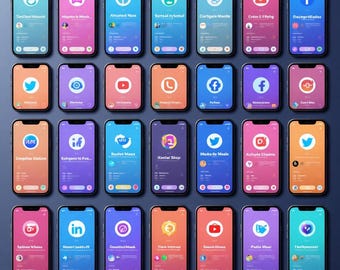 500+ Social Media Icons Bundle – Modern App & Web Design