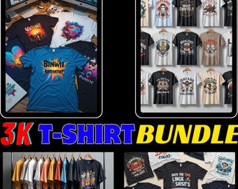 3K+ T-Shirt Design Bundle – The Ultimate Mega Collection for Print-on-Demand, Streetwear & Clothing Brands