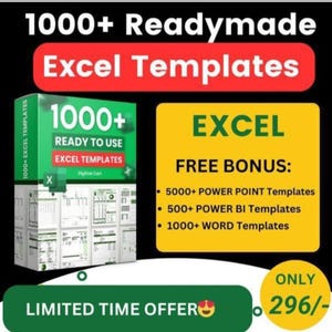 Ultieme Excel-sjablonenbundel: 1000+ professionele gebruiksklare spreadsheets voor bedrijven, financiën, productiviteit, budgettering, facturen,