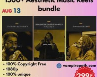 1300+ Musikrollen Bündel | Copyright-freie Ready-to-Post-Reels | Instagram, TikTok & YouTube Shorts | Digitaler Download