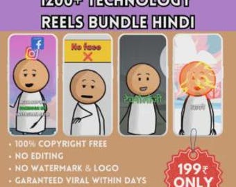1200+ AI Tech Reels Bundle | Futuristic Videos, Social Media Pack (Instant Download)