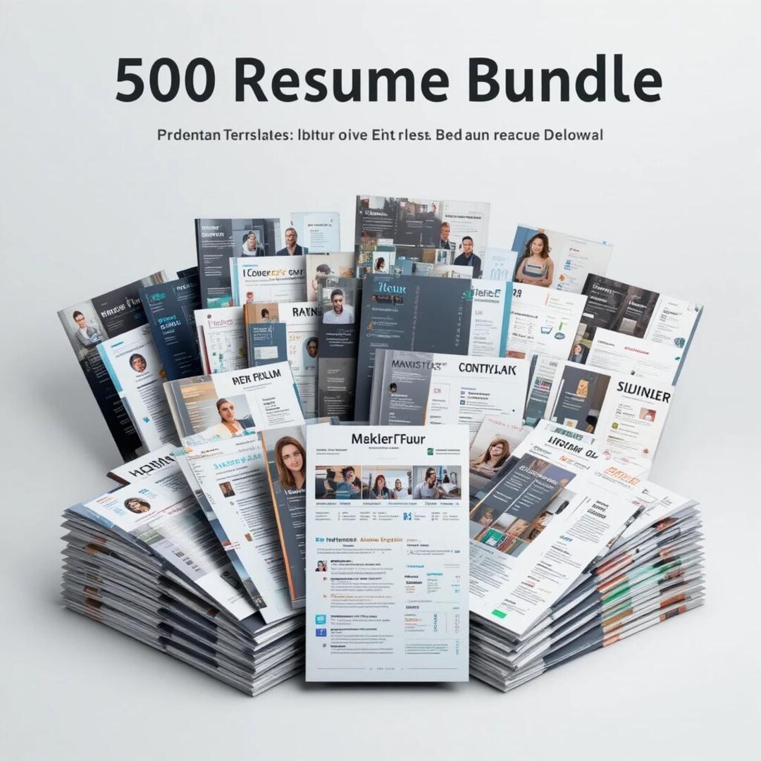 500+ Modern Resume Templates Bundle | Ats-friendly CV Designs, Editable ...