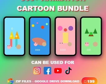 500+ Animation Reels Bundle – Ready-to-Use Animated Clips for Social Media & Video Editing