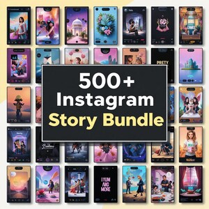 500+ Instagram Story Templates Bundle – Editable Business & Branding Designs (Digital Download)