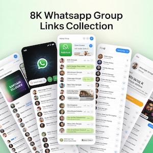 8000+ WhatsApp Group Links Collection – Business, Jobs, Earning, Study, Gaming (Digital Download)