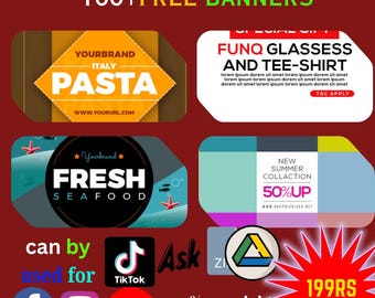 Editable Canva Banner Templates, Social Media & Website Designs