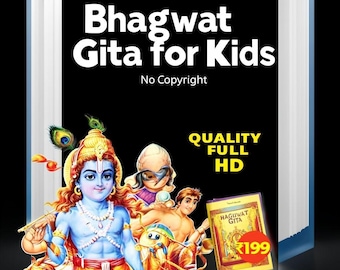 Bhagwat Gita Kids Art Print: Hindu Gods Mythology (Digital Download)