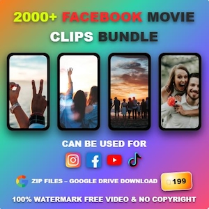 Cinematic Movie Clips Bundle | FB Reels Video Templates | Viral Video Editing Pack”