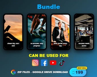 motivational  Reels Bundle – Inspire, Empower & Achieve Your Dreams | Mindset • Success • Daily Motivation”