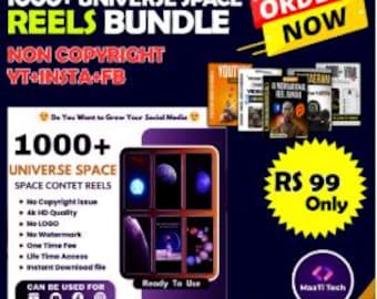 1000+ Universe Reels Bundle – Space Videos for Social Media (Digital Download