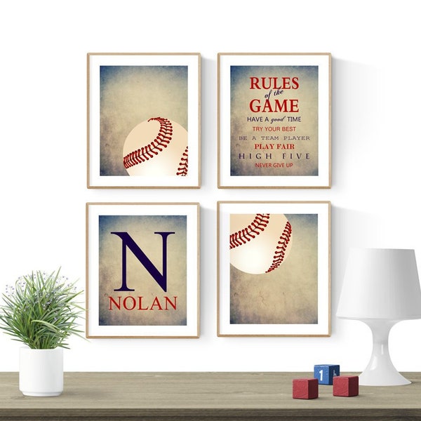 Rustic Baseball Bedroom Decor, Baseball Nursery Decor, Sports Decor for Boys Room, Baseball Wall Decor