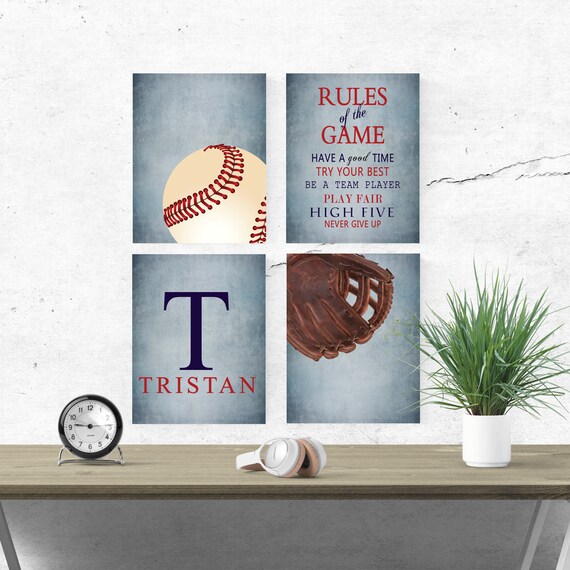 Rustic Baseball Bedroom Decor Baseball Nursery Decor Sports Etsy