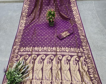 Festival Wear Rani Pink Soft Banarasi Silk Saree for Special Occasions, Wedding Sarees