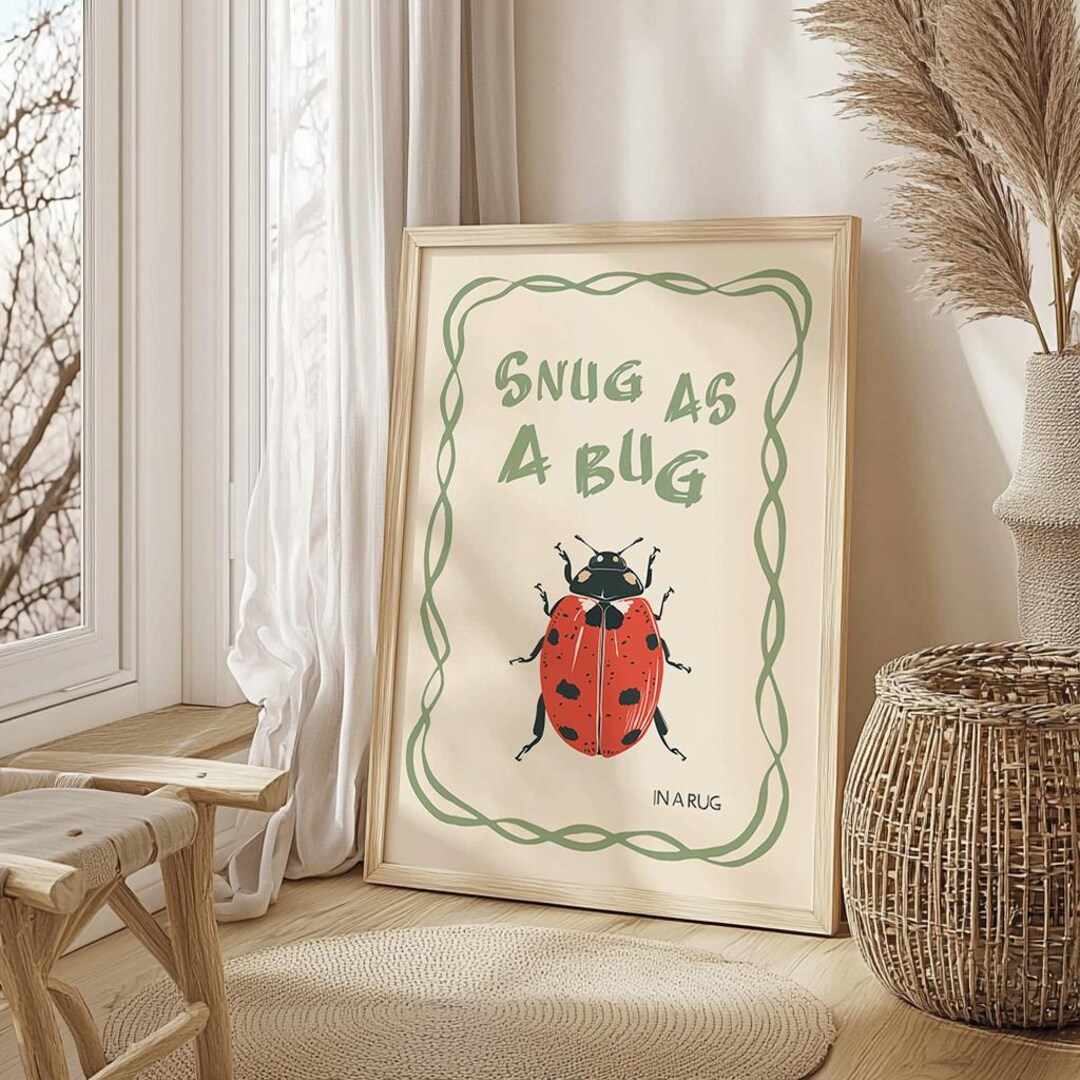 Ladybug Nursery Print, Whimsical Cozy Bug Wall Art - Etsy
