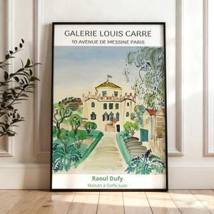 Impression d'art Raoul Dufy : Côte d'Azur, Galerie Louis Carré (emballage sur toile)