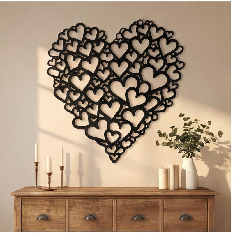 Best HD Pictures about  Metal Heart Wall Decor  with No AI Images