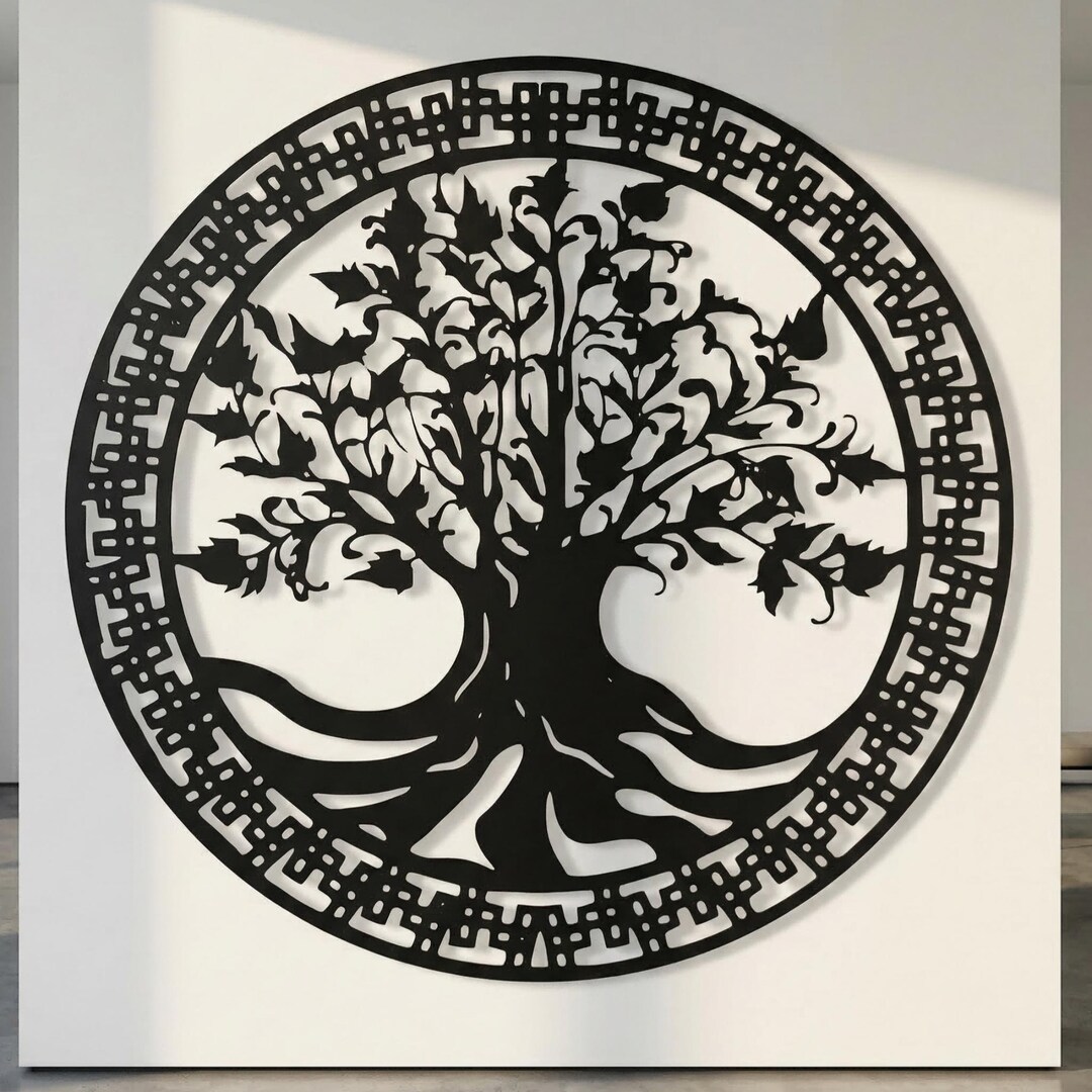 3D Tree of Life Metal Wall Sculpture - Family Tree Art Decor for Home ...
