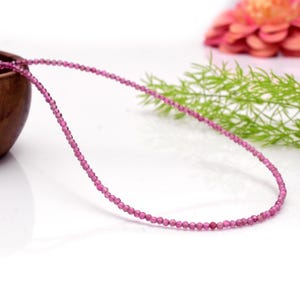 Pink Tourmaline Beaded Choker: Minimalist Gemstone Necklace