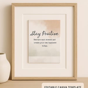 Motivational Quote Canva Template – Editable Social Media Post for Instagram & Facebook | Positive Affirmation Design