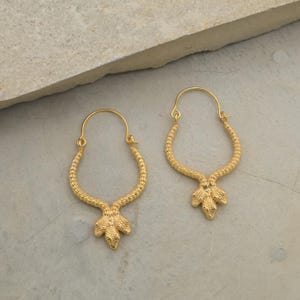 Boho Serpent Hoop Earrings: Gold & Silver Tribal Jewelry