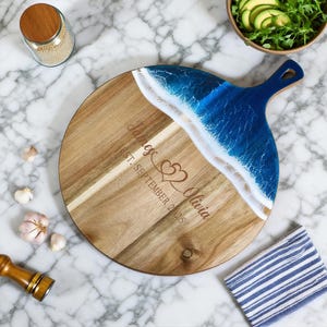 Custom Personalized Resin Charcuterie Board for Engagement Unique Couple Gifts/Epoxy Cutting Board for Wedding Gift/Wooden Cheese Board