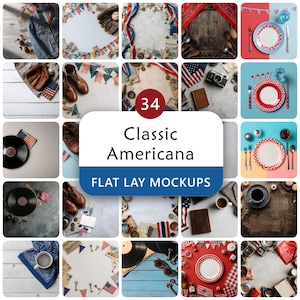 Maquetas planas americanas: 34 fondos digitales para fotografía y presentación de productos