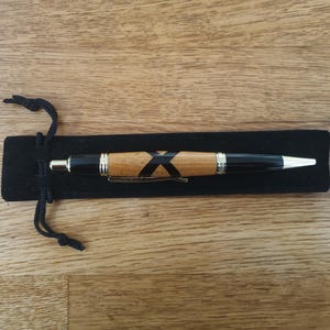 Handcrafted American Oak & Ebony Sierra Click Pen