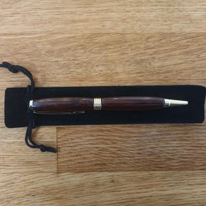 Handcrafted Western Rosewood Streamline Pen — Reclaimed Century-Old Timber