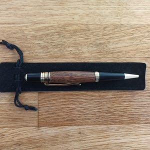 Handcrafted American Black Walnut Sierra Twist Pen
