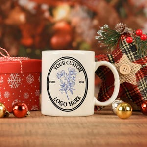 Custom Logo Mug, Company Logo Mug, Personalized Logo Mug, Business Mugs, Company Logo Gift, Mug with Logo, Handmade Logo Mugs, Ceramic Mug