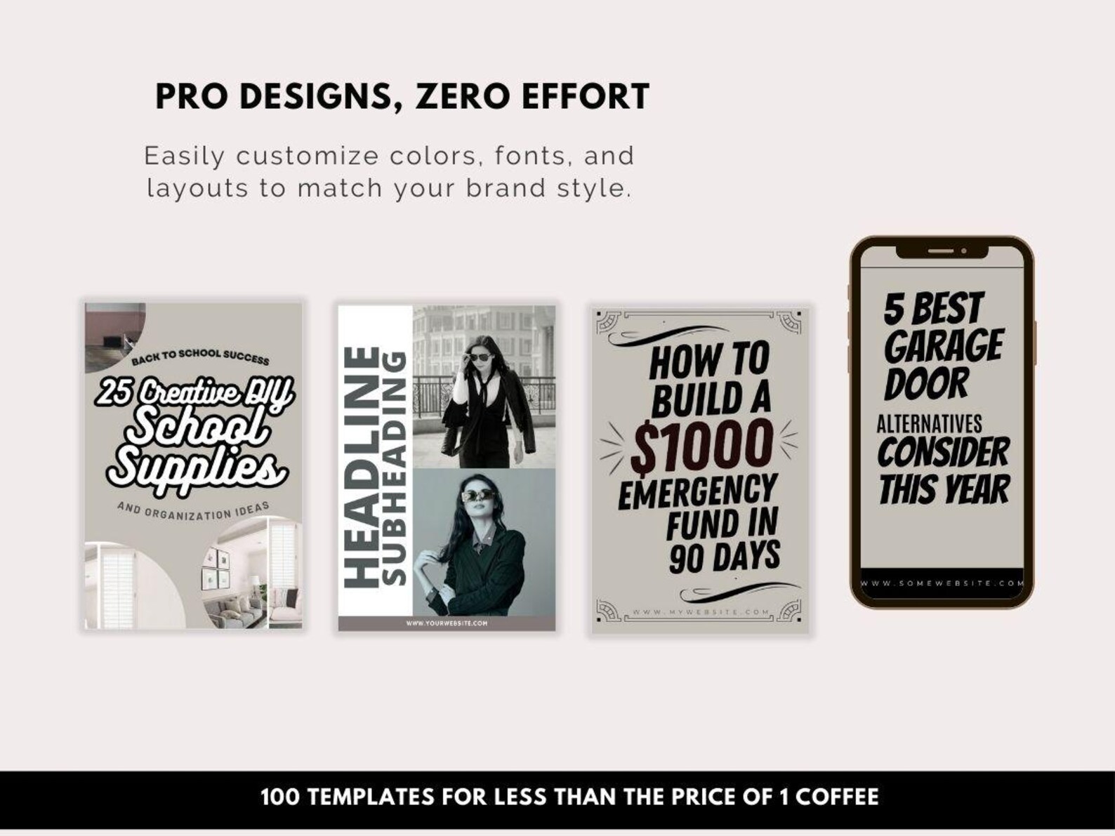 100 Canva Pinterest Templates: Blog, Coach & Creator Pin Designs ...