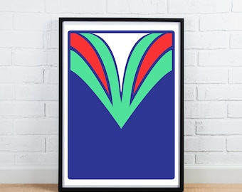 New Zealand Warriors Home Jersey Design - NRL Poster | Wall Art | Rugby League Fan Art | Warriors Footy Gift Art