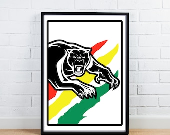 Penrith Panthers 2018 Alternative Jersey Design - NRL Poster | Wall Art | Rugby League Fan Art | Panthers Footy Gift Art