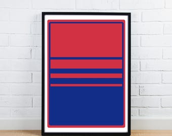 Newcastle Knights Heritage Jersey Design - NRL Poster | Wall Art | Rugby League Fan Art | Knights Footy Gift Art