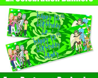Personalised Rik + Mory Birthday Banners / Celebration Banners