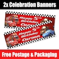 Personalised Car Birthday Banners / Celebration Banners
